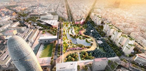 Results of the Competition for the Glories Square in Barcelona