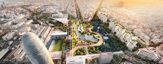 Results of the Competition for the Glories Square in Barcelona