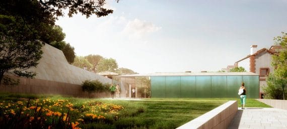 Mangado architects winning proposal for the Thermoludic Center in Amélie-les Bains